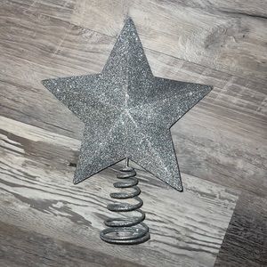 Silver Sparkle Star Tree Topper